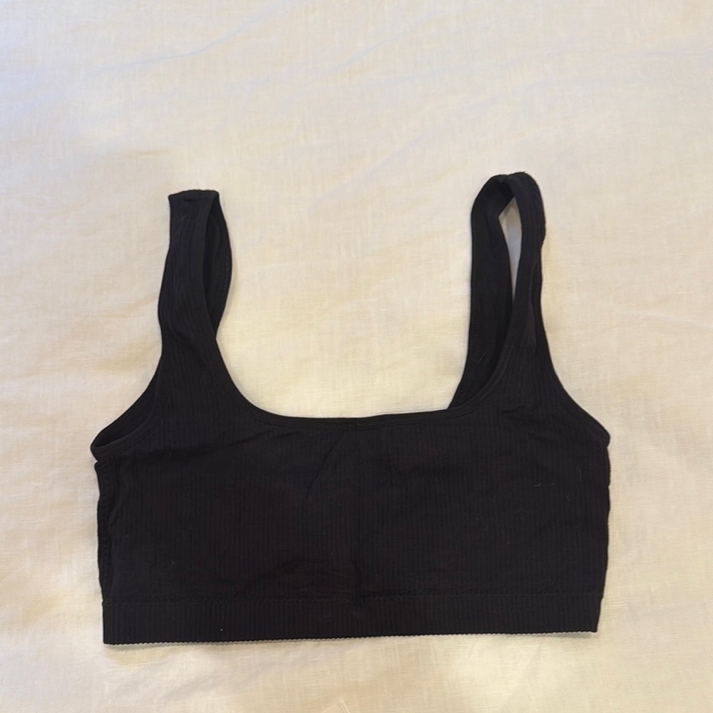 Black Ribbed Women's Bralette